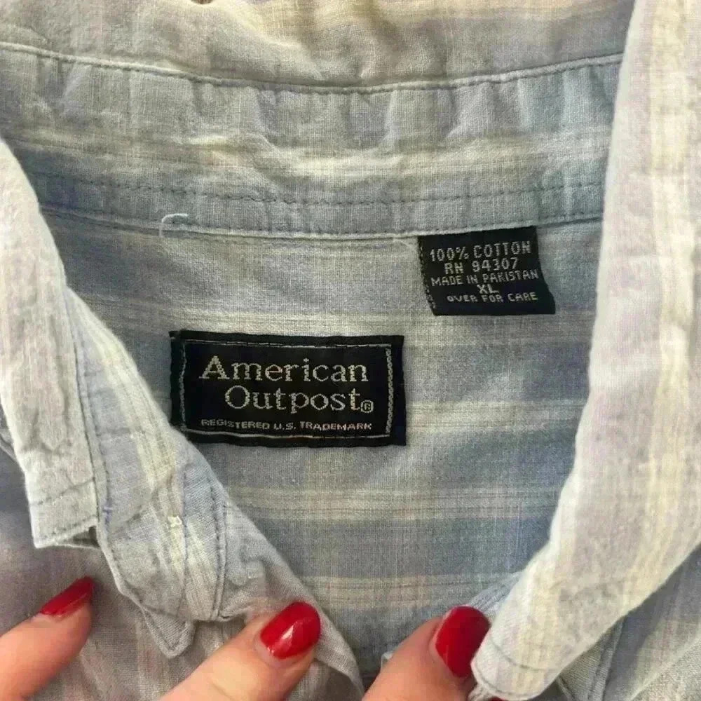 blue stripe button down - Picture 3 of 5